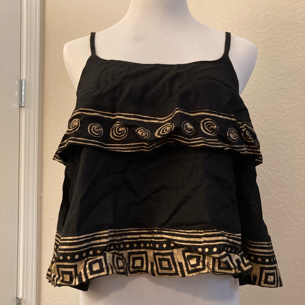 4 for $9 Elegant Black and Gold Camisole
